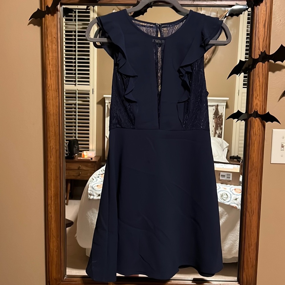 BCBGeneration Lacey A-Line Navy Dress